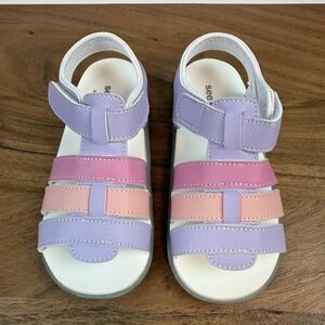 New Little Kids Girls See Kai Run Felicity First Walker Lavender Sandal Sz 9 C